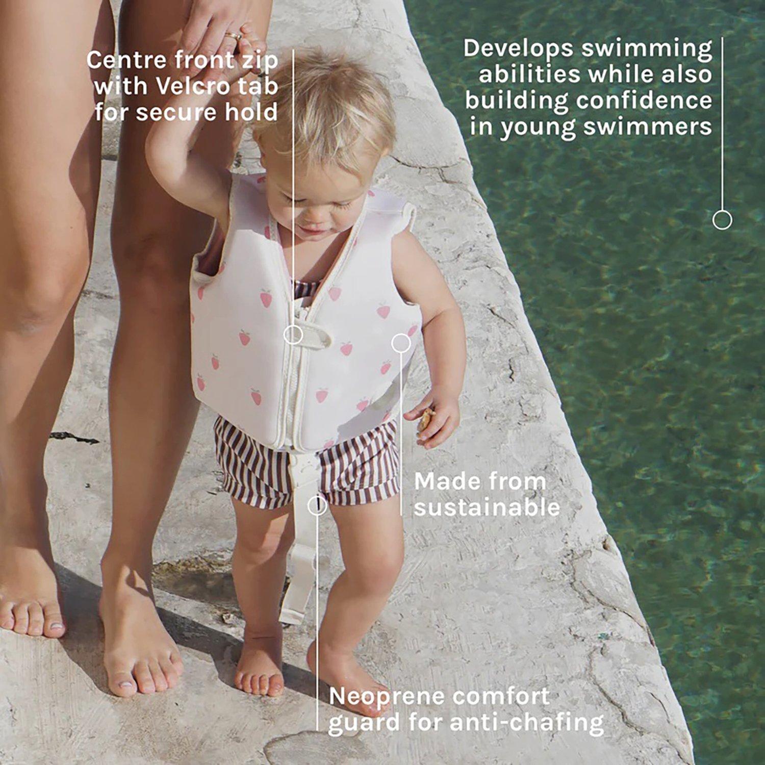 Kids Swim Vest: Strawberry Sunshine (Age 1-2) image number 2