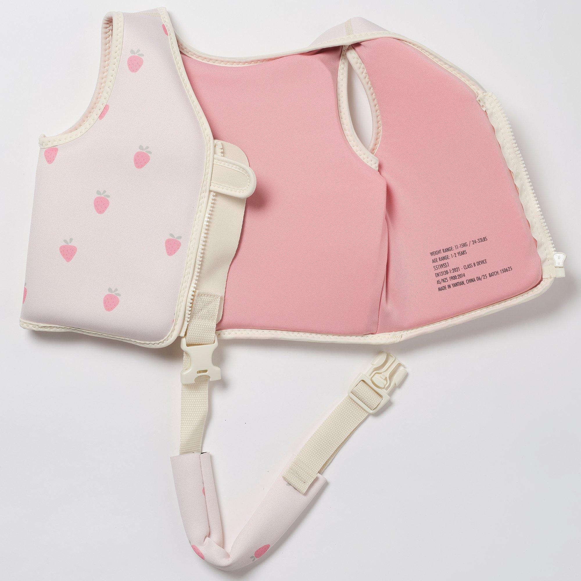 Kids Swim Vest: Strawberry Sunshine (Age 1-2) image number 3