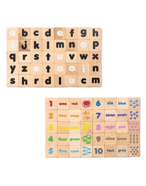 ABCs & 123s Magnetic Learning Tiles – Montessori-Inspired, Colors and Counting