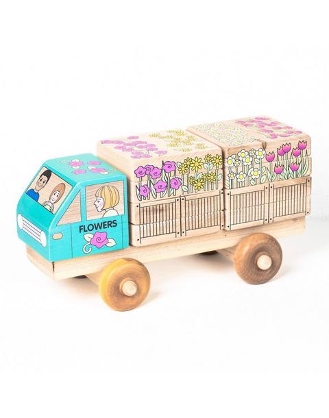 Stackable Puzzle Truck - Flower Delivery Truck