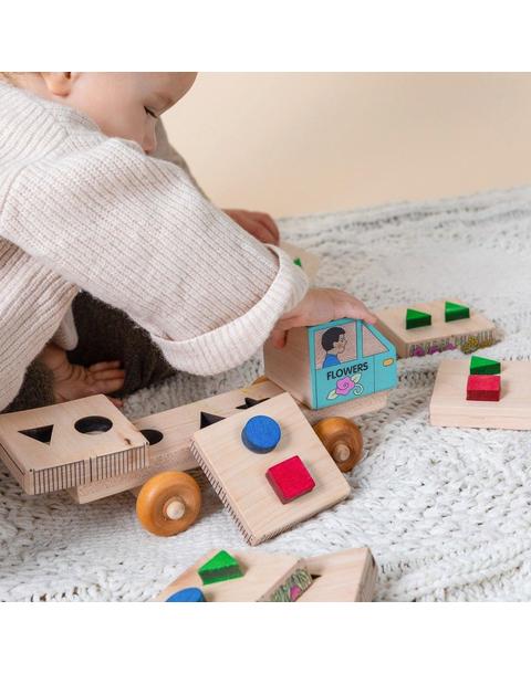 Stackable Puzzle Truck - Flower Delivery Truck