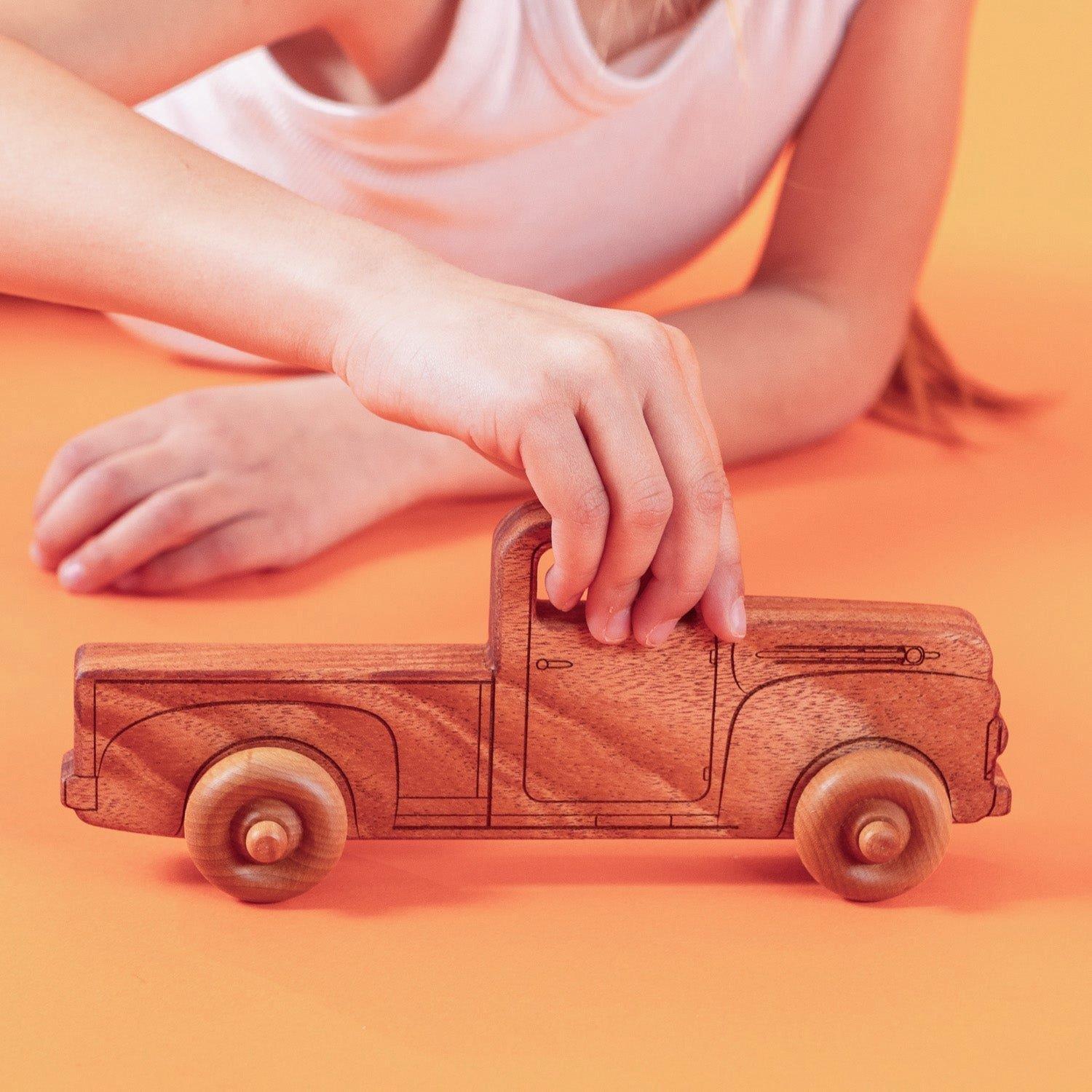 1950s Wooden Pickup Truck Blue image number 3