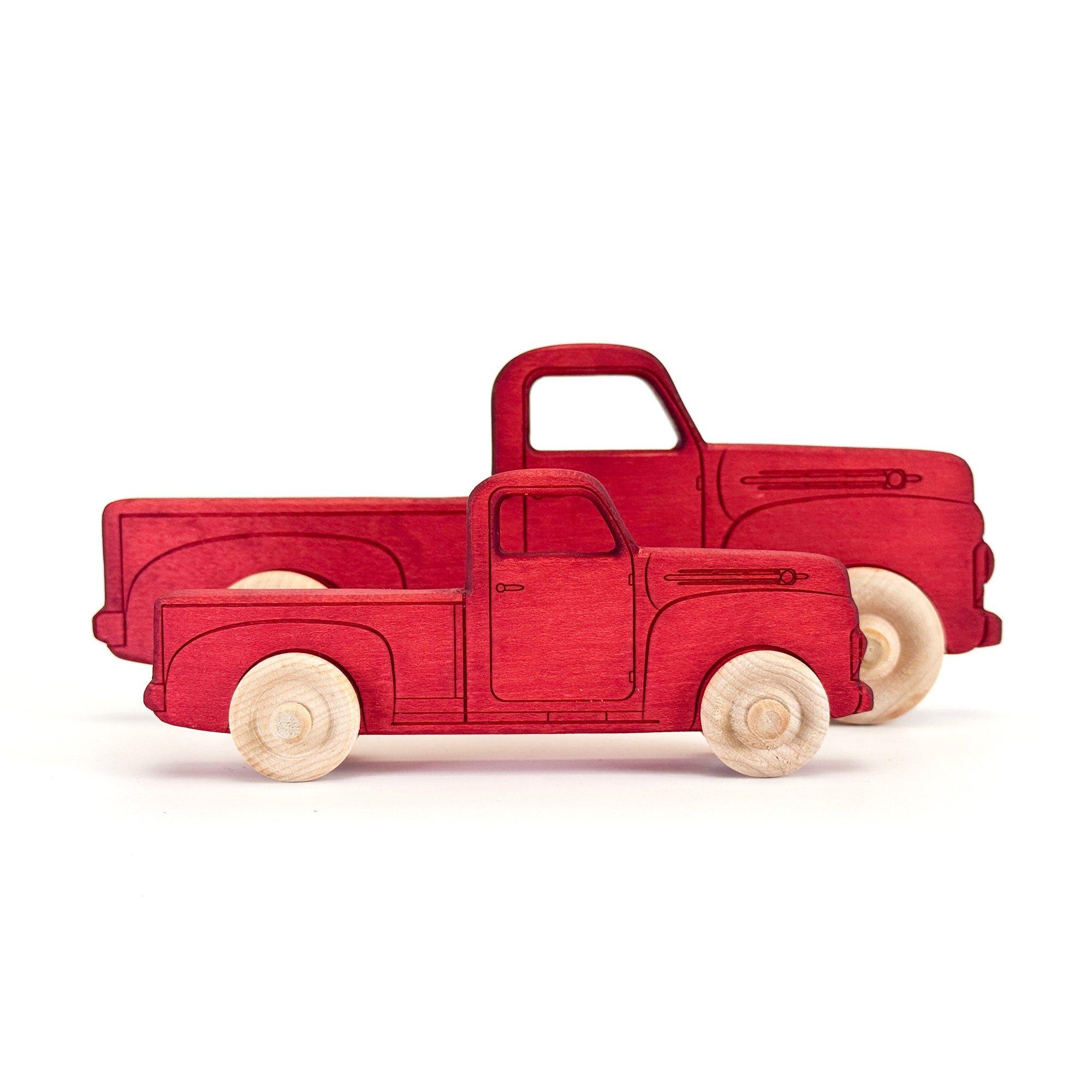 1950s Wooden Pickup Truck Red image number 1