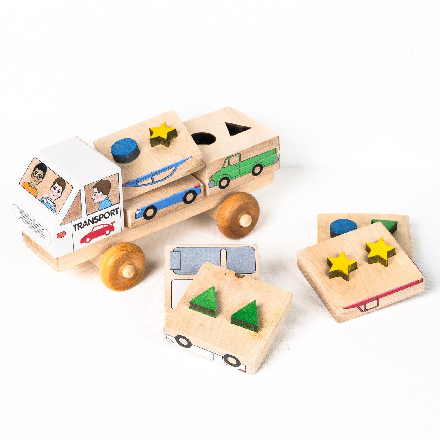 Stackable Puzzle Truck - Car Transporter image number 1