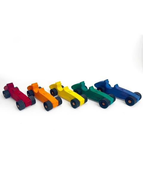 Dyed Wooden Indy Car Set