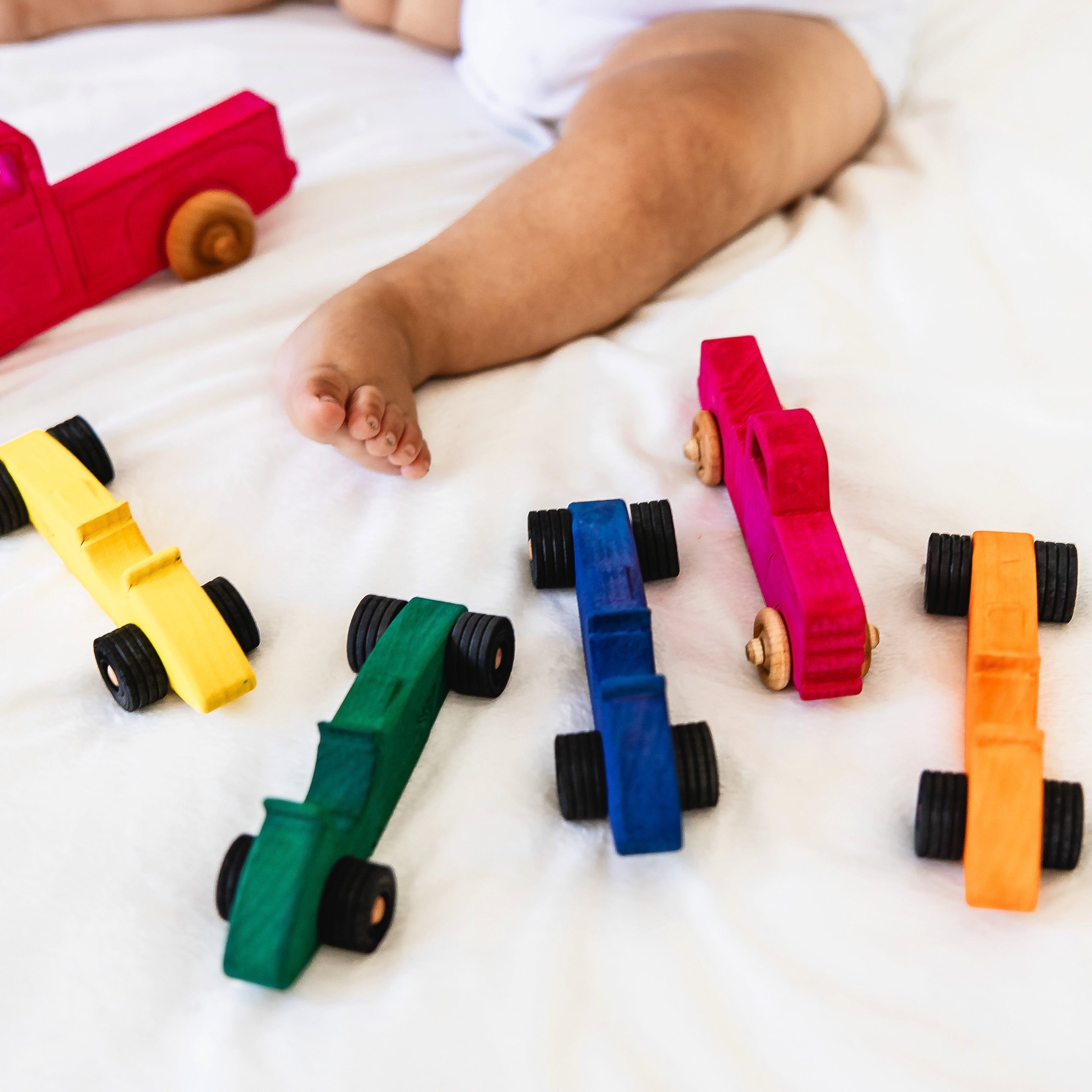 Dyed Wooden Indy Car Set image number 2