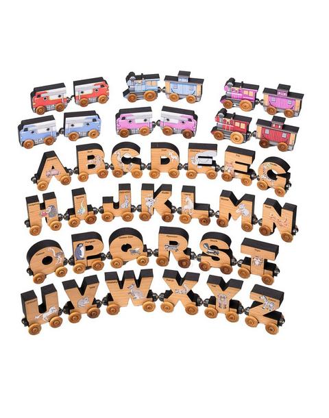 ABCs Magnetic Letter Train Express with Organic Cotton Bag