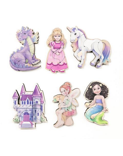 Fairytale Magnetic Wooden Puzzle Set with Cotton Bag