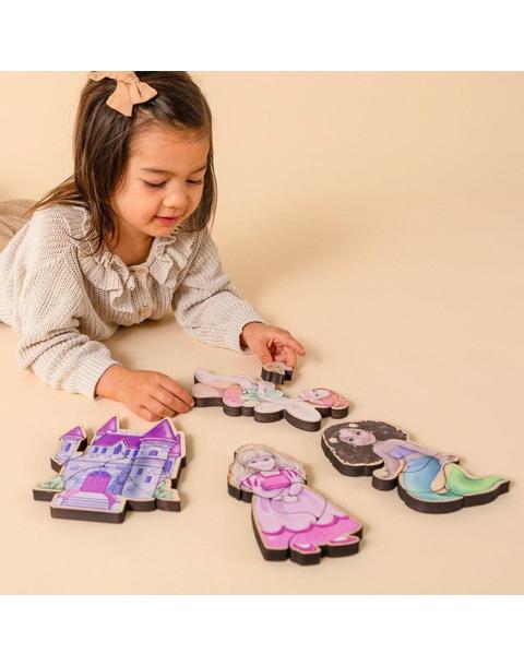 Fairytale Magnetic Wooden Puzzle Set with Cotton Bag