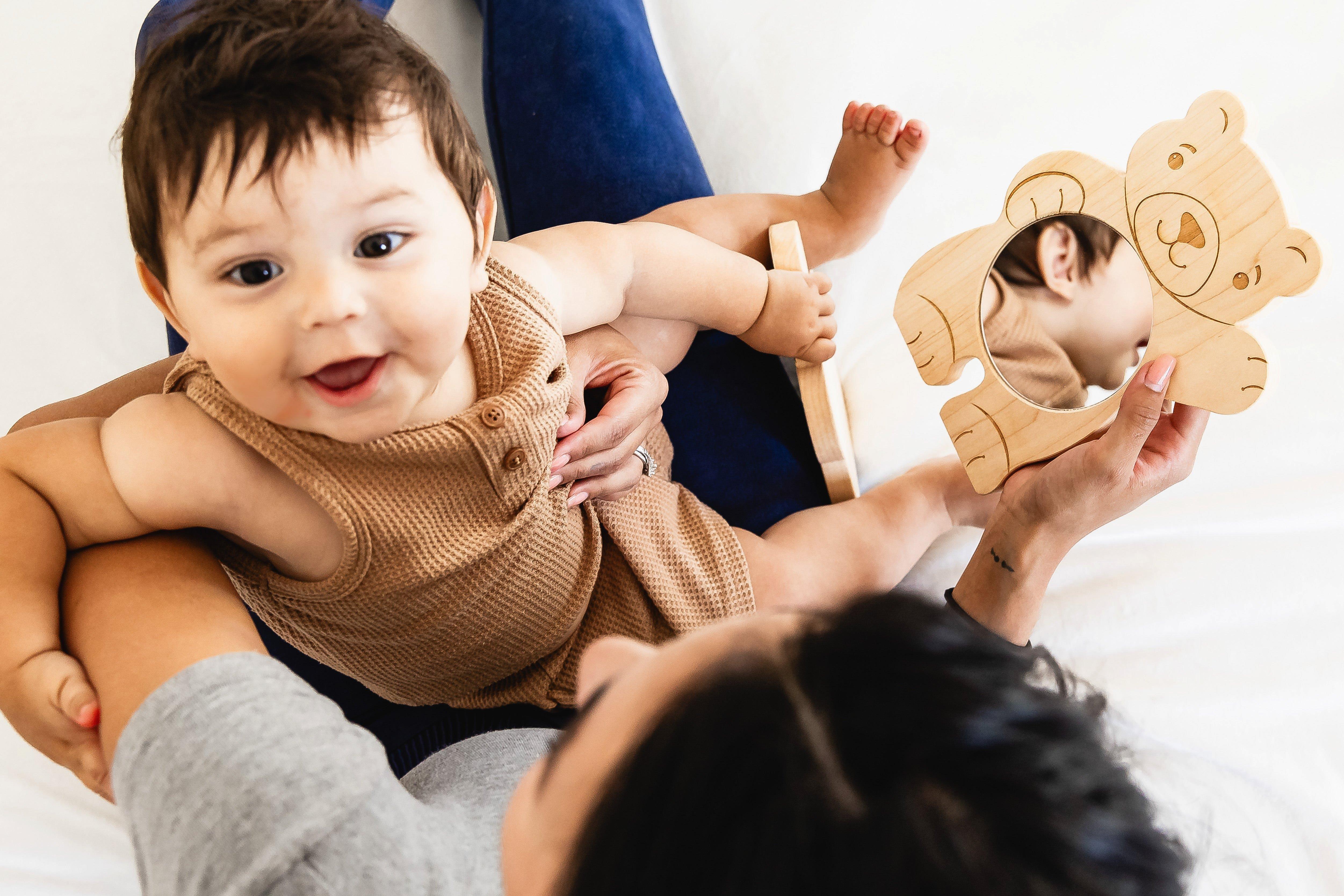 Look at ME! Little Explorers Baby's First Mirror - Friendly Bear image number 3
