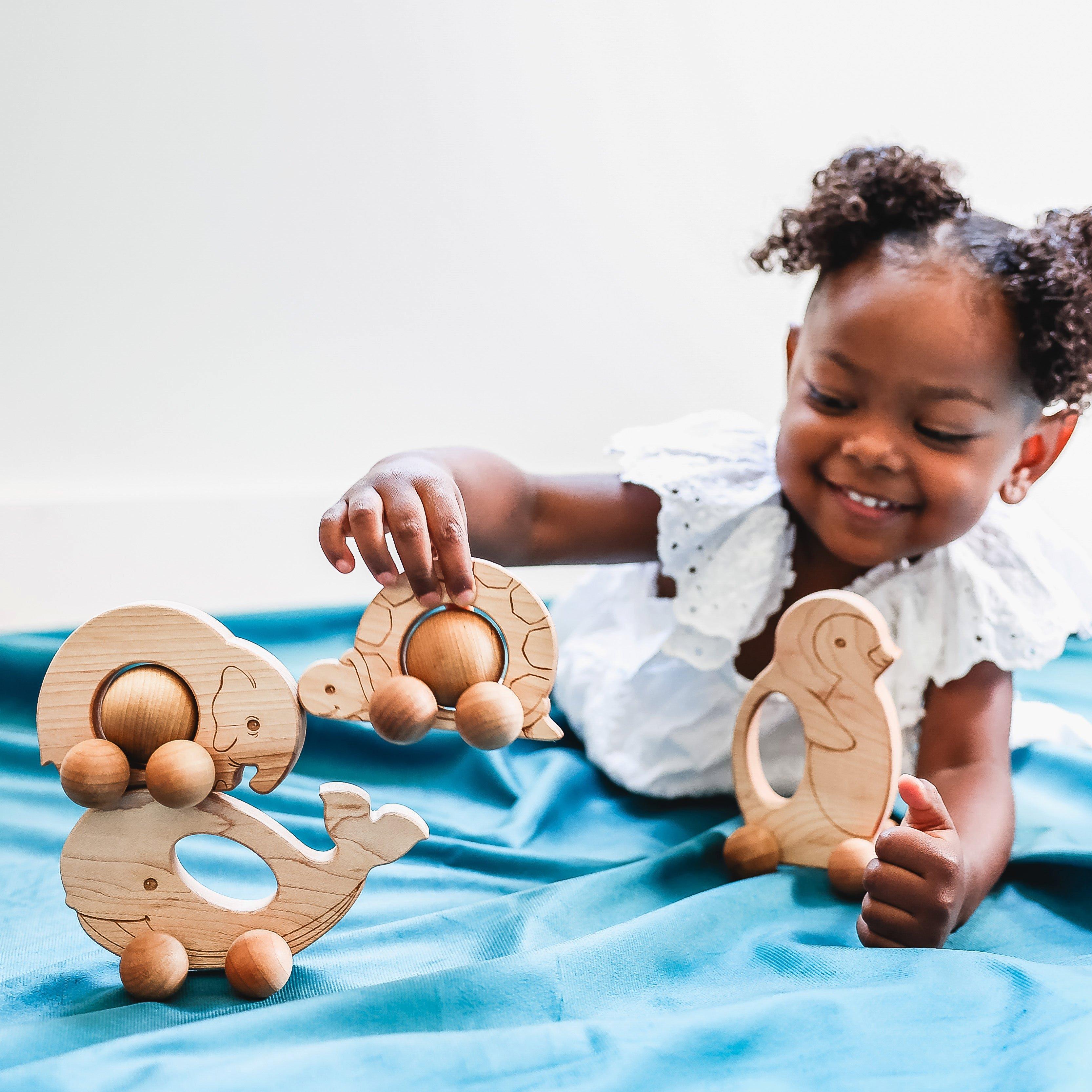 Roly Poly Turtle Push Toy image number 1