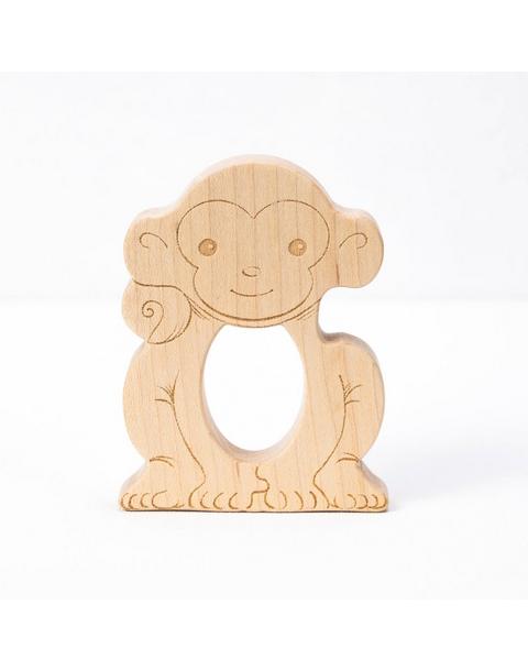 Soothing Monkey Teether with Organic Cotton Bag