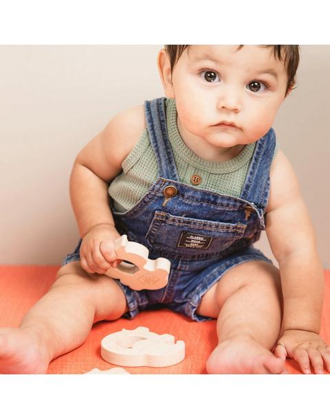 Soothing Monkey Teether with Organic Cotton Bag