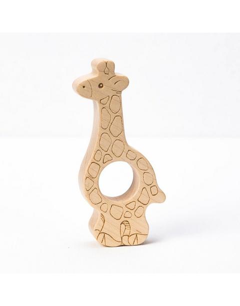 Soothing Giraffe Teether with Organic Cotton Bag