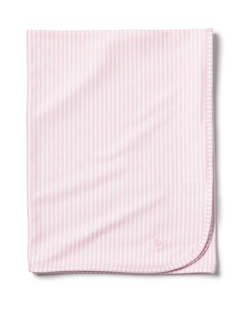 Pima Baby Blanket in Pink Stripes
