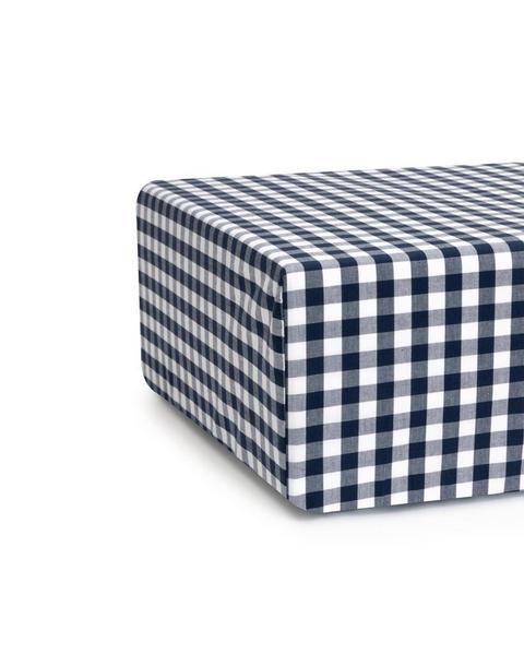 Crib Sheet in Navy Gingham