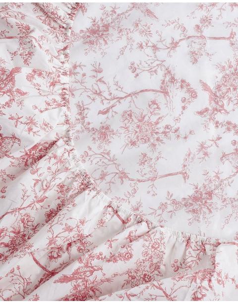 Crib Sheet in Pink Timeless Toile