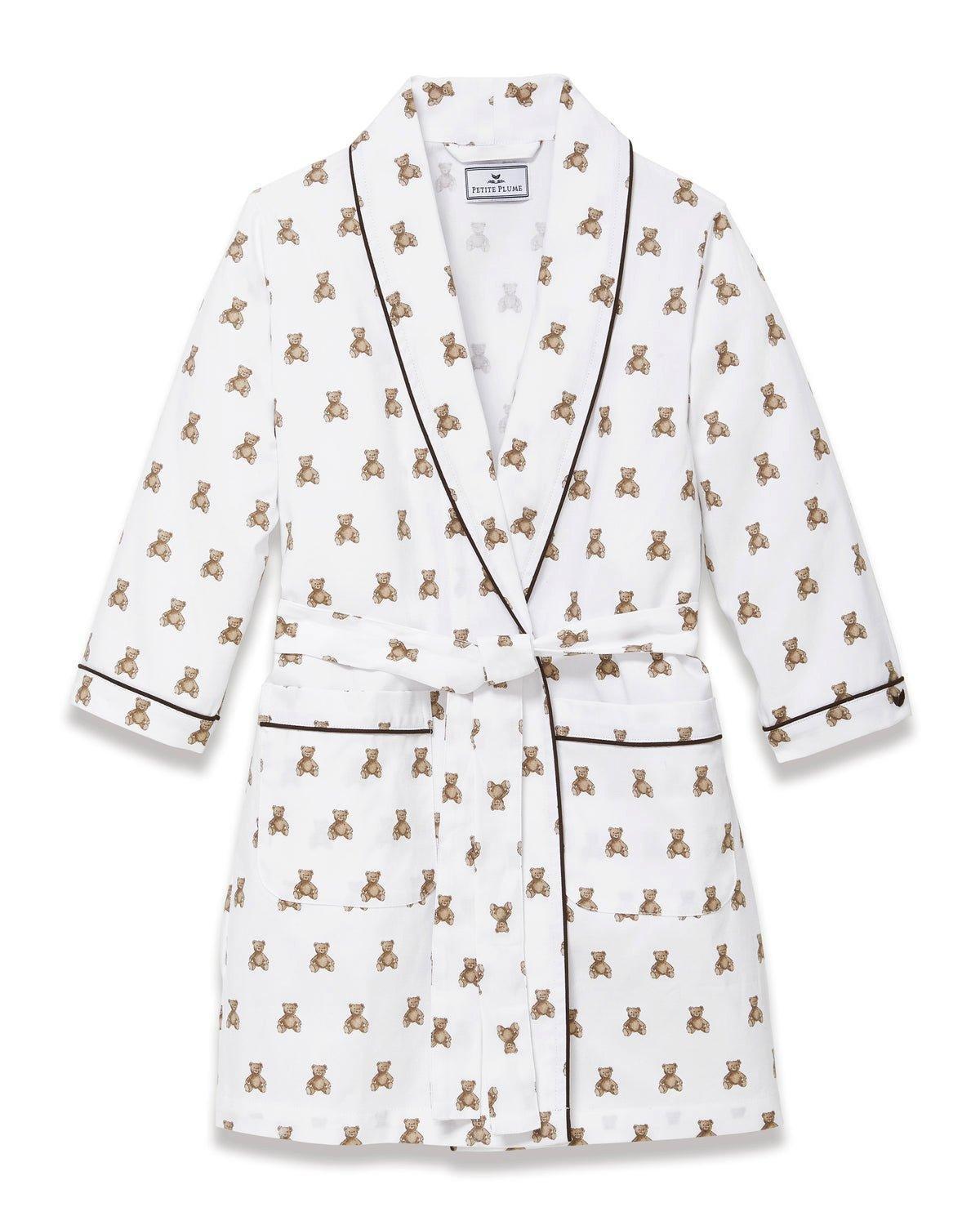 Kid's Brushed Twill Robe in Teddy Tales image number 4