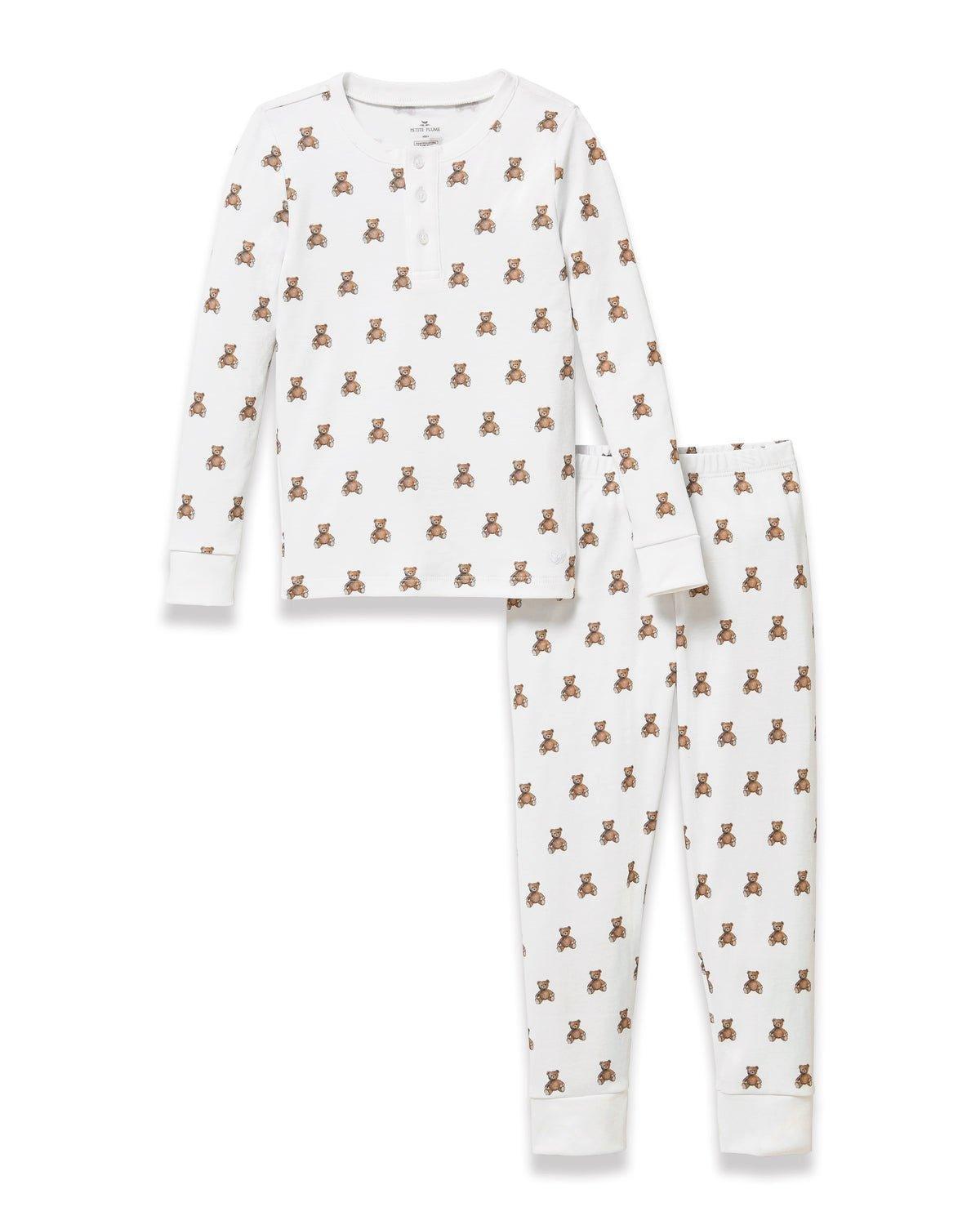 Kid's Pima Snug Fit Pajama Set in Teddy Tales image number 4