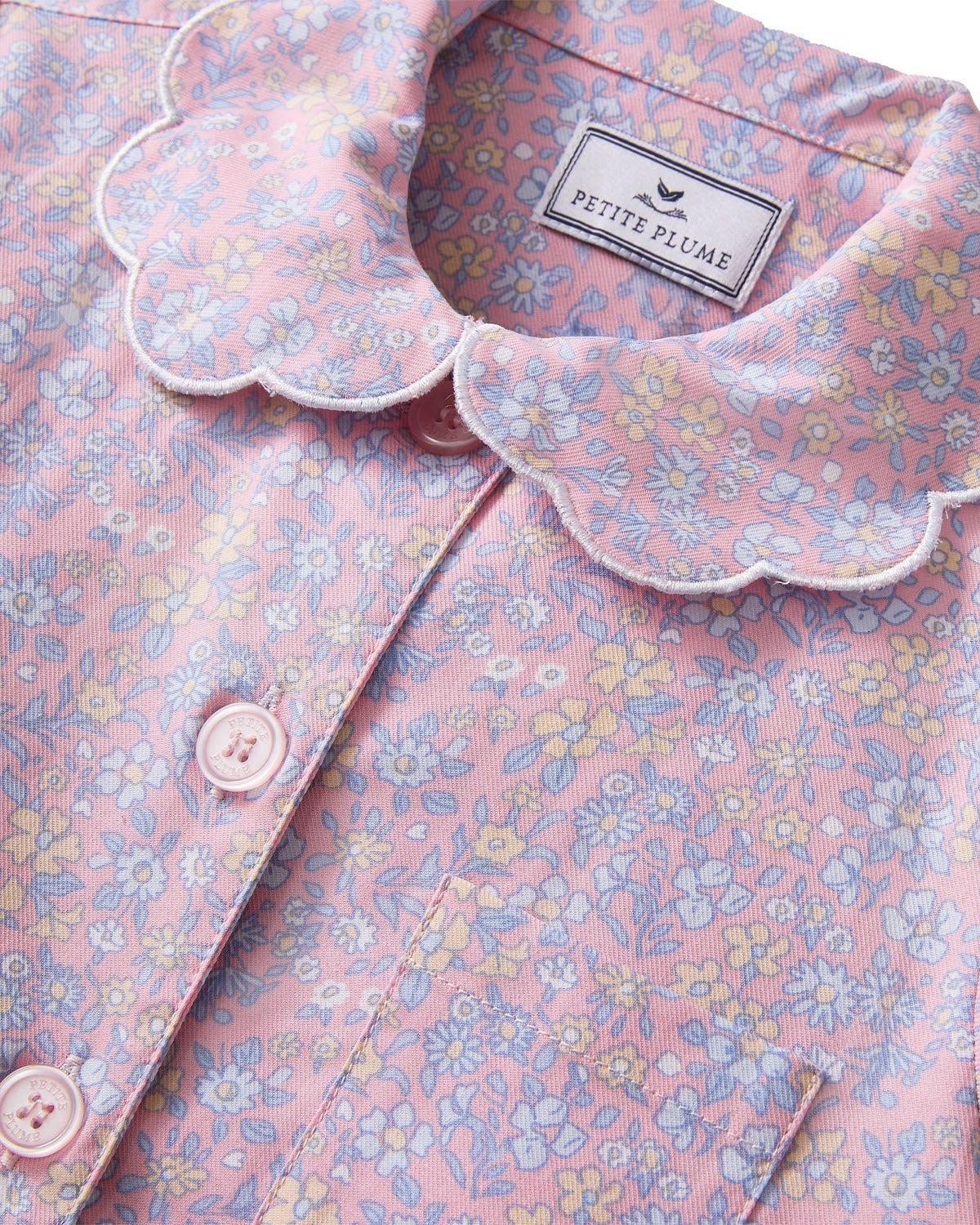 Kid's Twill Colette Pajama Set in Fleur Blush image number 2