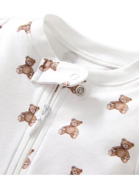 Baby's Pima Romper in Teddy Tales