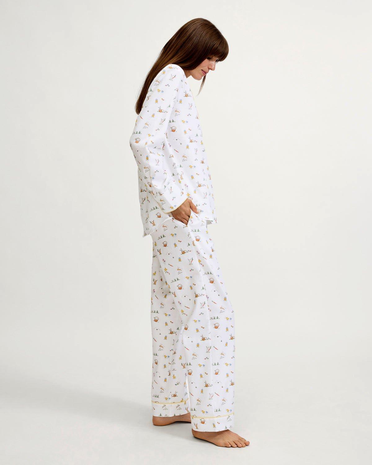 Women's Twill Pajama Set in Easter Frolic image number 2