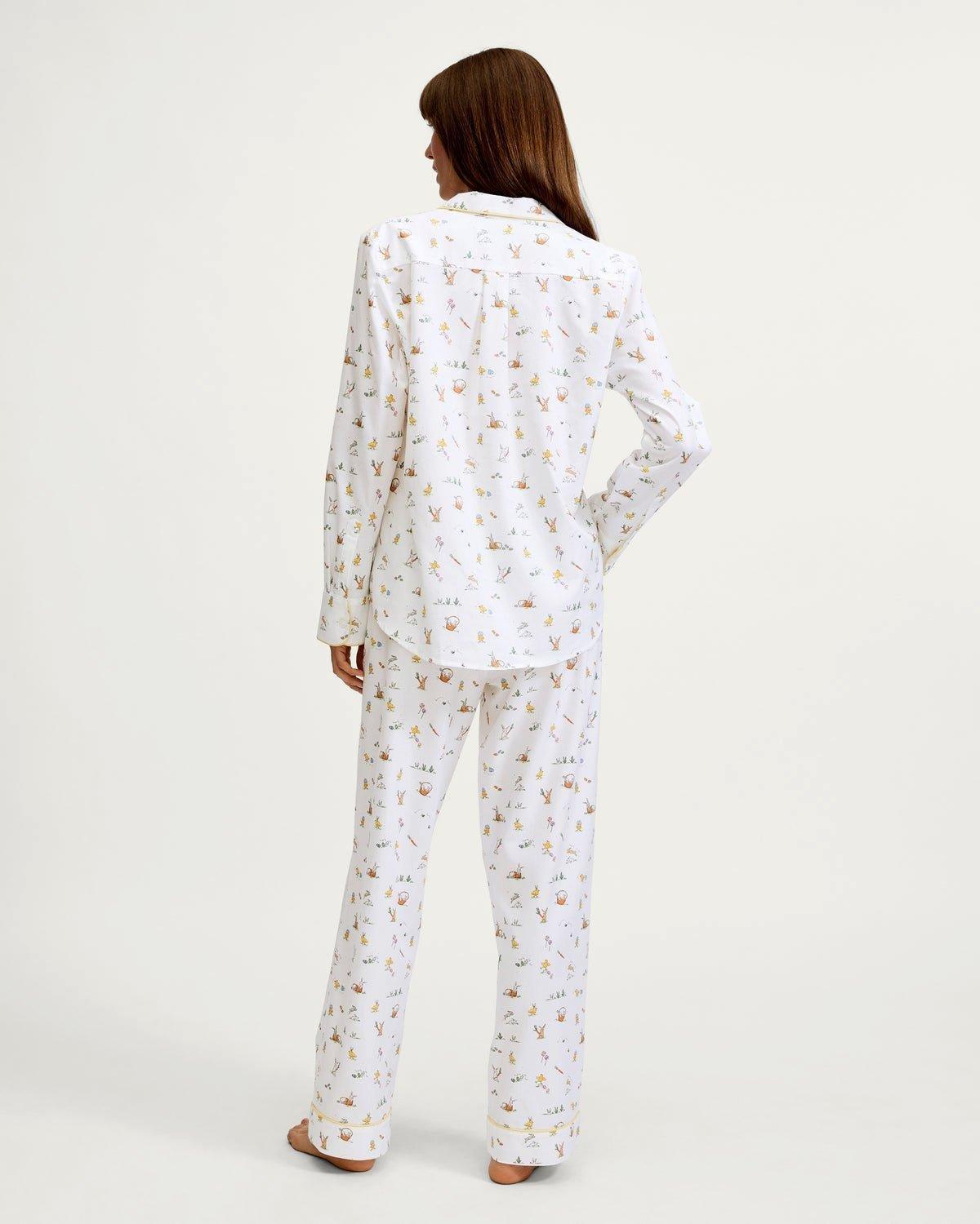 Women's Twill Pajama Set in Easter Frolic image number 3