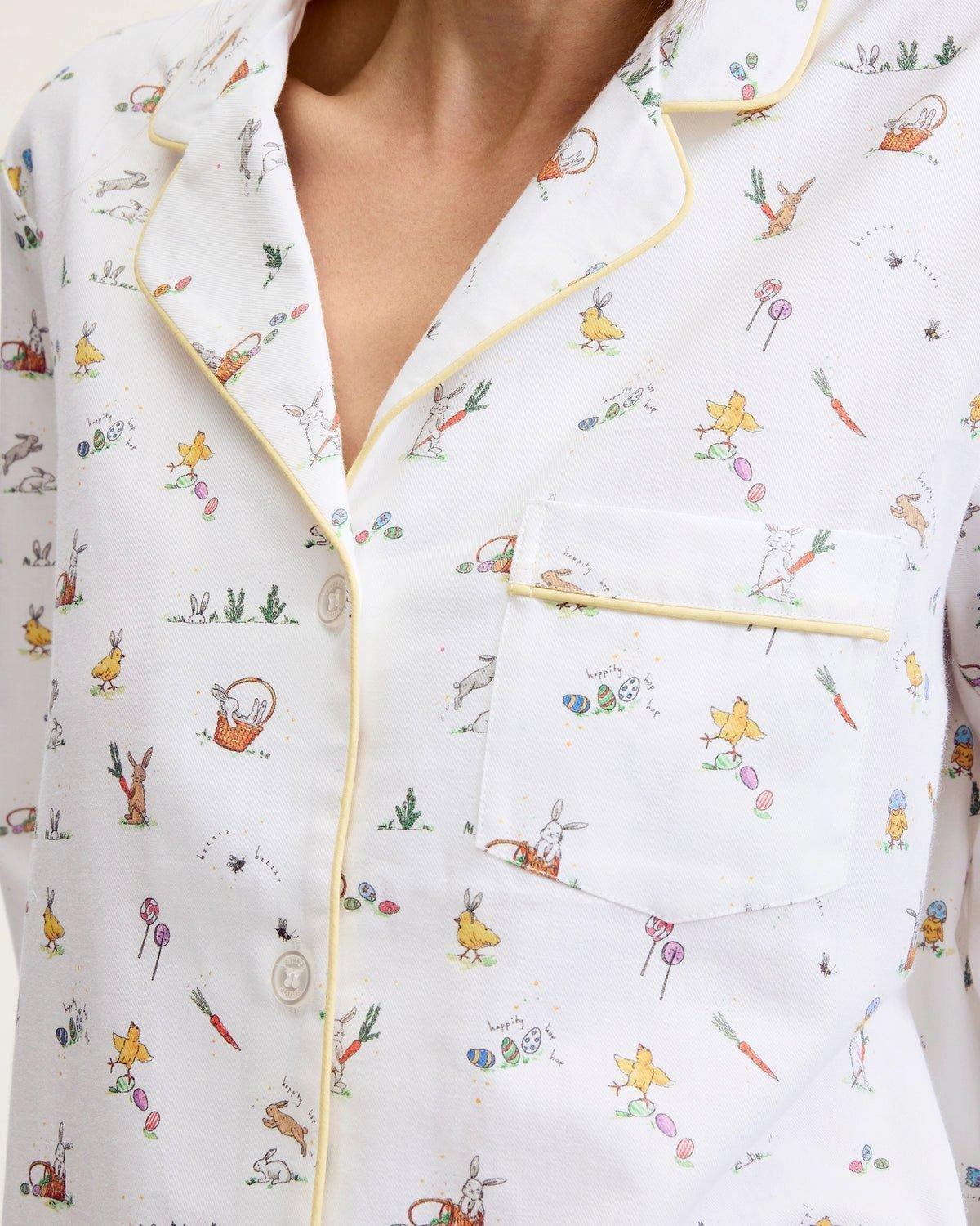 Women's Twill Pajama Set in Easter Frolic image number 1