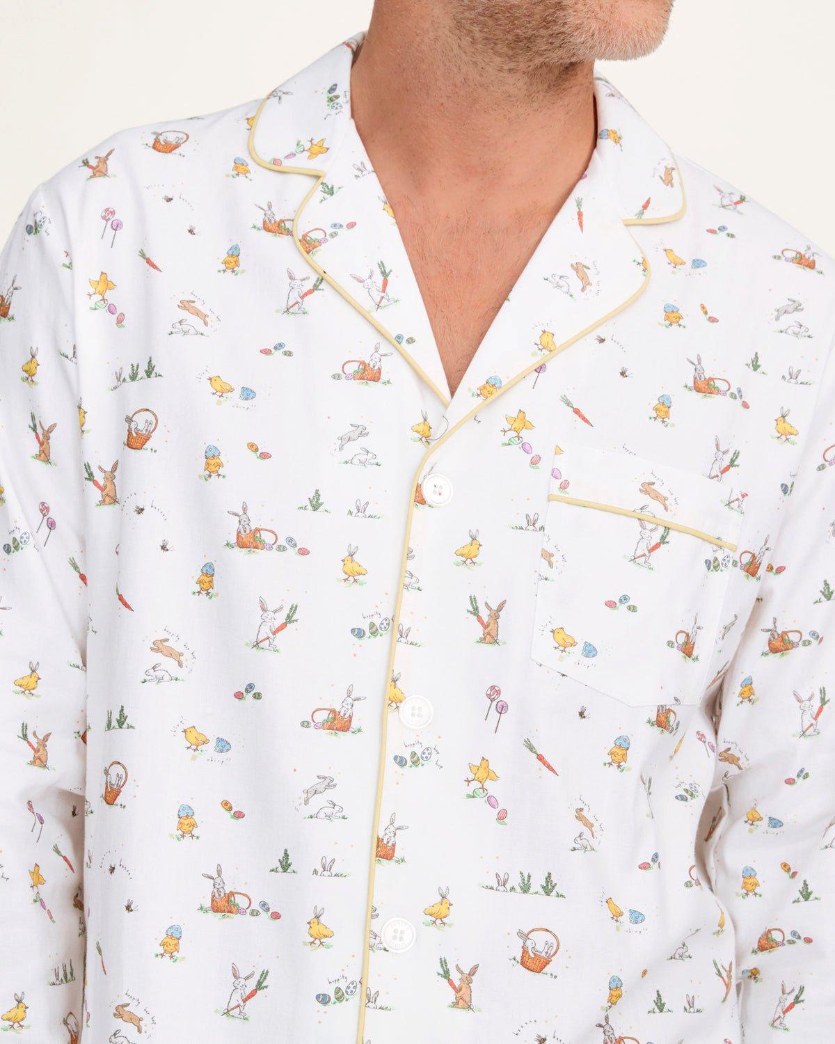 Men's Twill Pajama Set in Easter Frolic image number 1