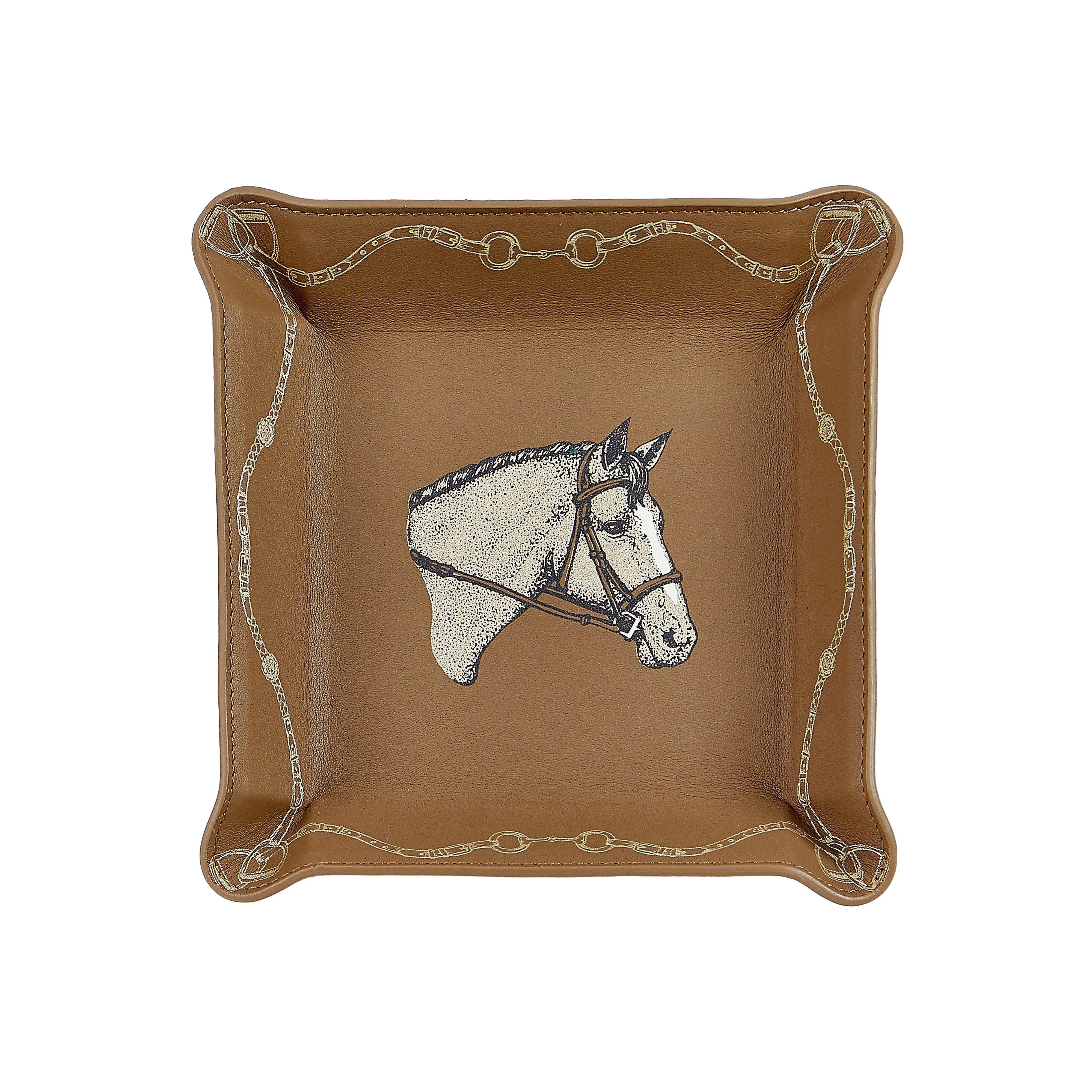 Leather Equestrian Valet Tray image number 1