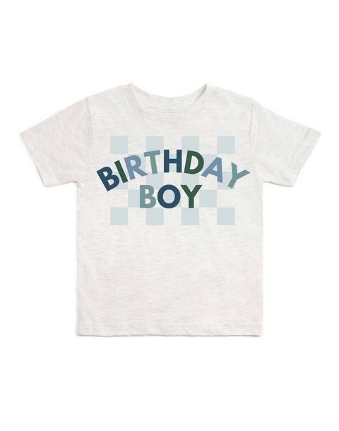 Birthday Boy Checker Short Sleeve T-Shirt