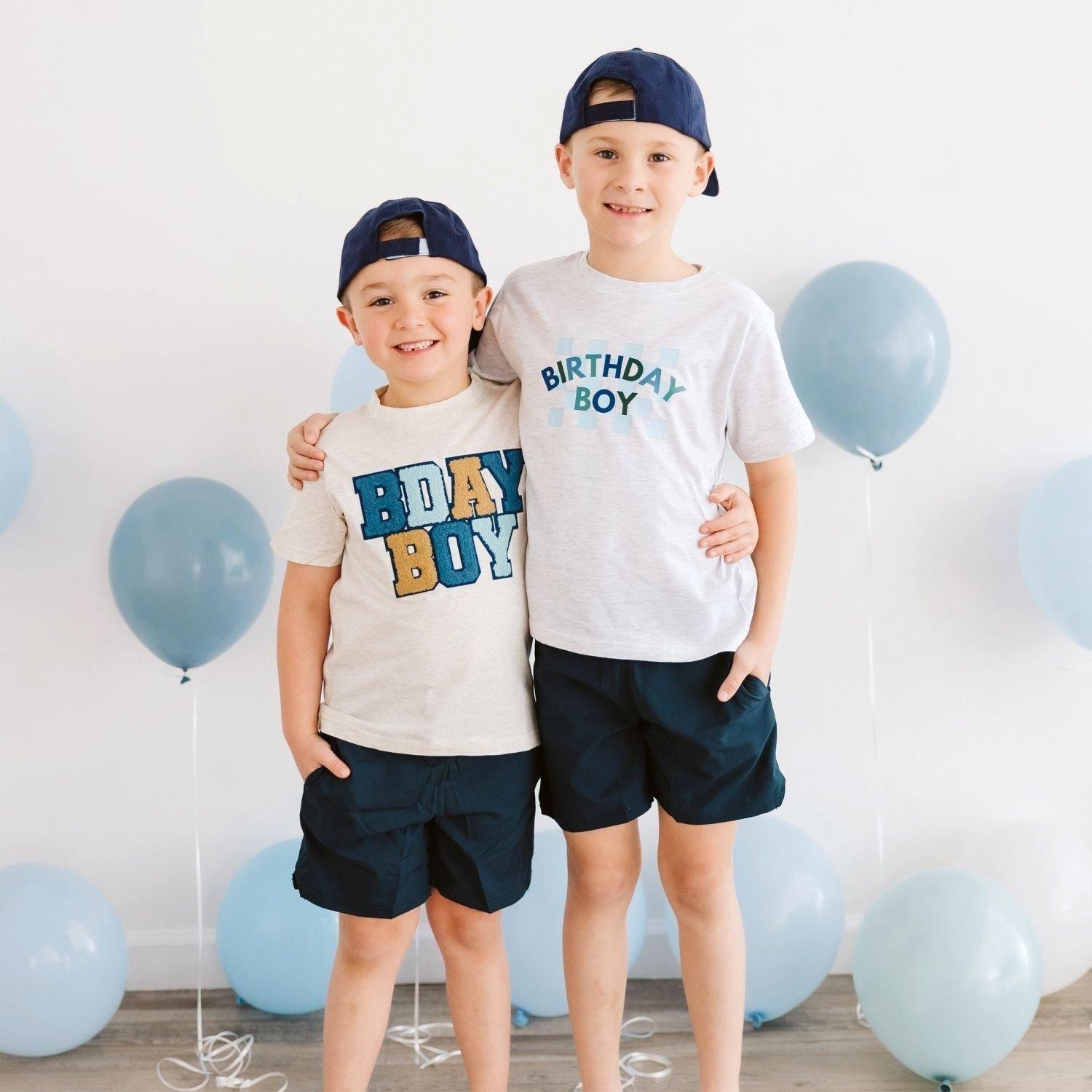 Birthday Boy Checker Short Sleeve T-Shirt image number 3