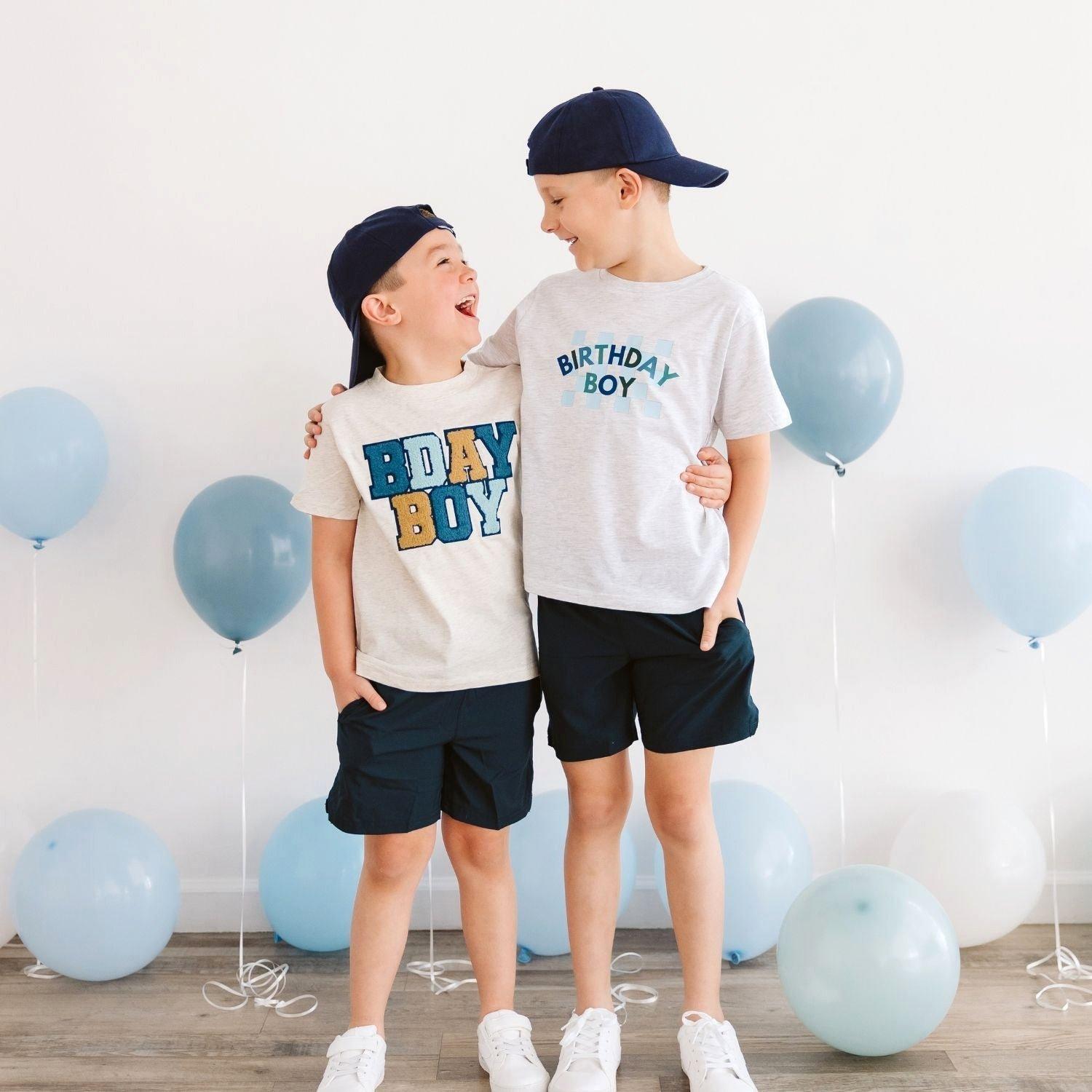 Birthday Boy Checker Short Sleeve T-Shirt image number 4