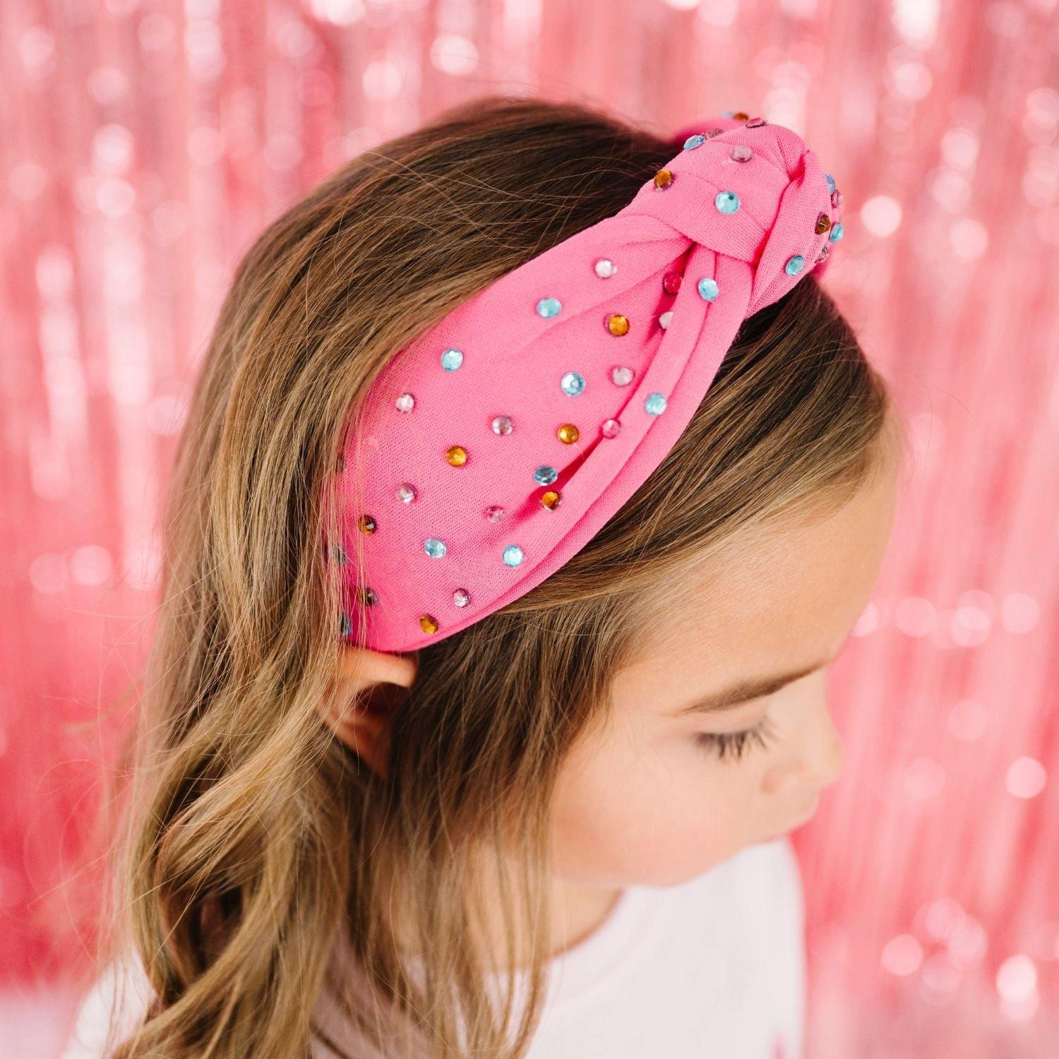 Raspberry Rhinestone Headband image number 2