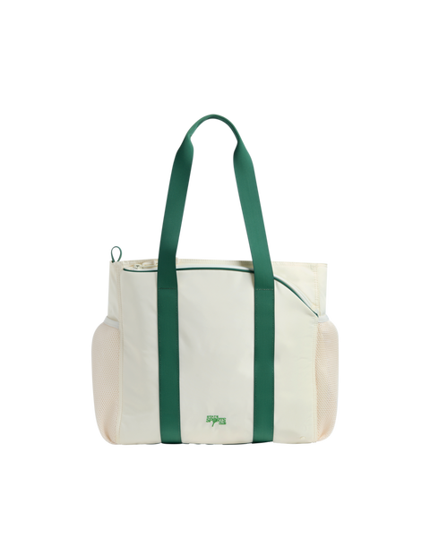 Riley Tennis Bag | Ivory/Green