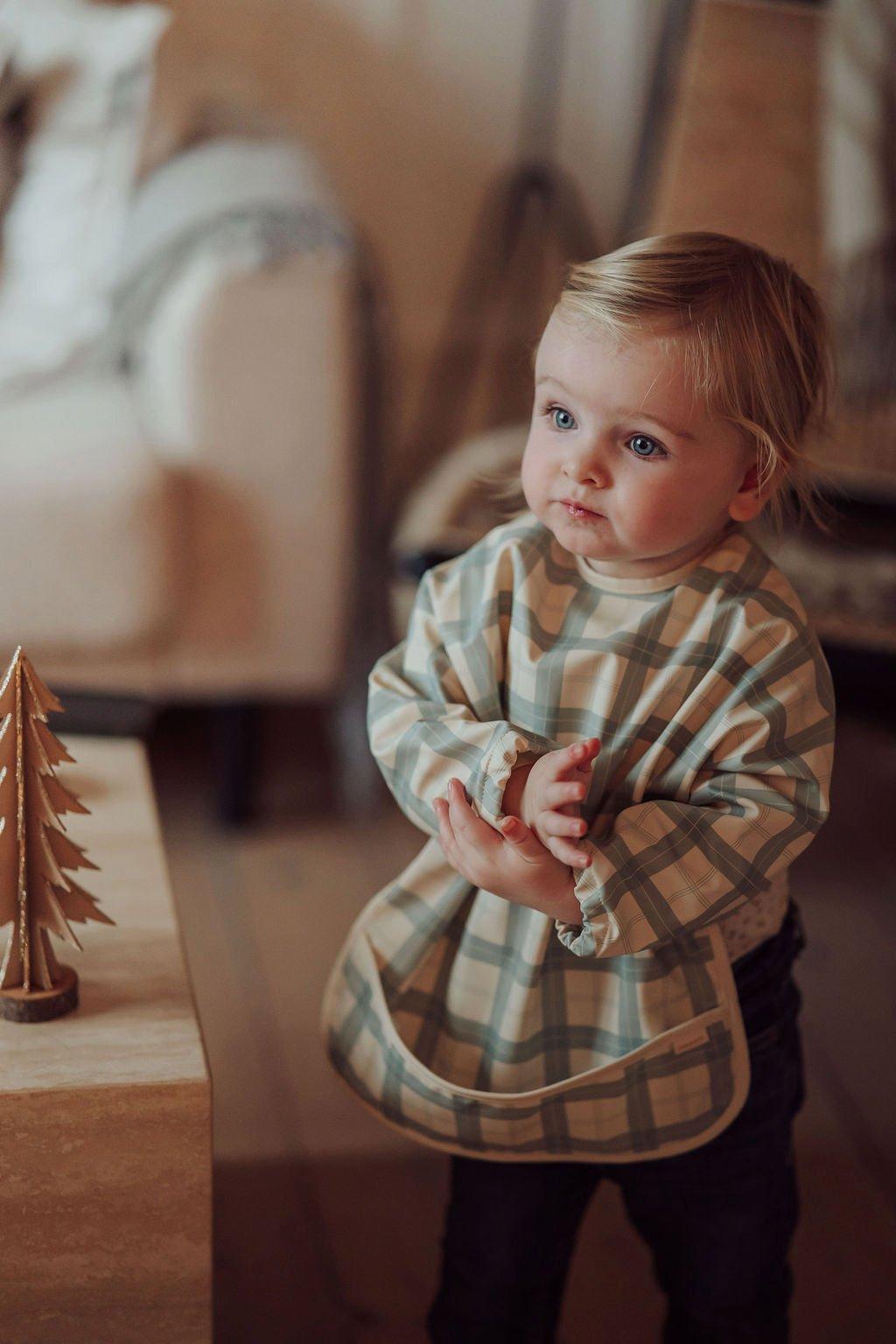 Smock Bib | Fern Plaid image number 4