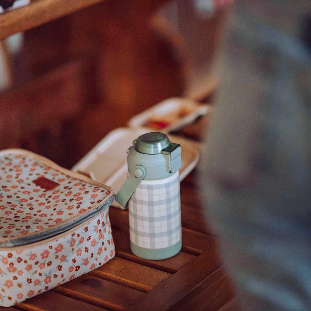 Sip + Chug 2 in 1 Thermo Water Bottle 12 oz. | Fern Plaid image number 3