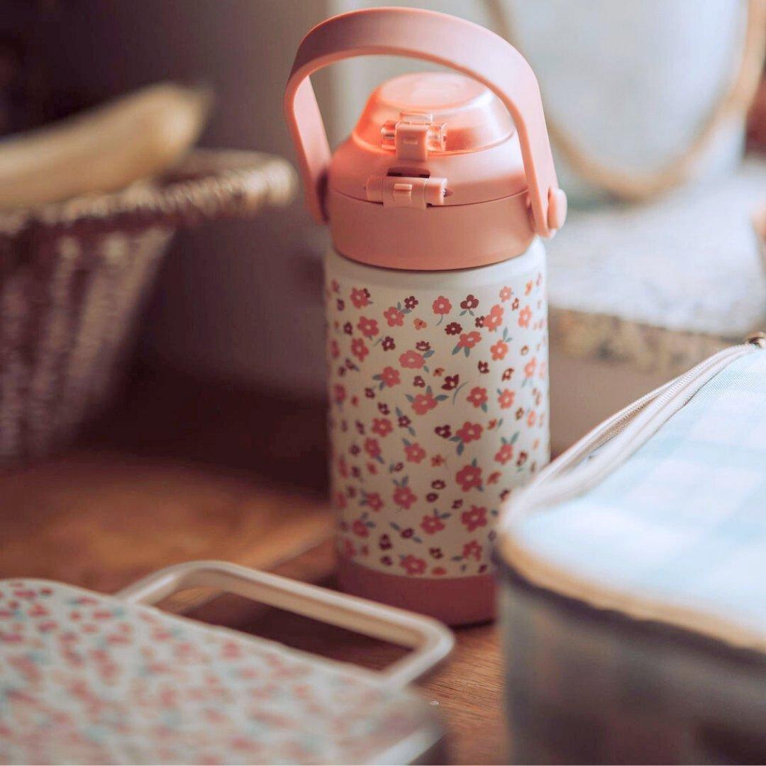 Sip + Chug 2 in 1 Thermo Water Bottle 12 oz. | Sunset Meadow image number 1