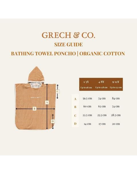 Bathing Towel Poncho | Organic Cotton | Scandi Floral