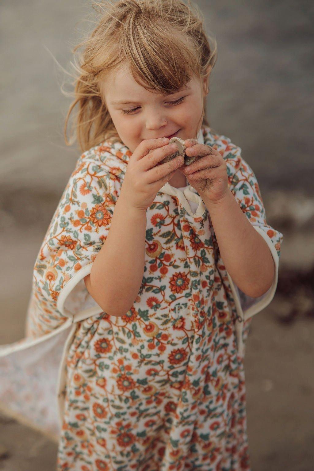 Bathing Towel Poncho | Organic Cotton - In Bloom image number 1