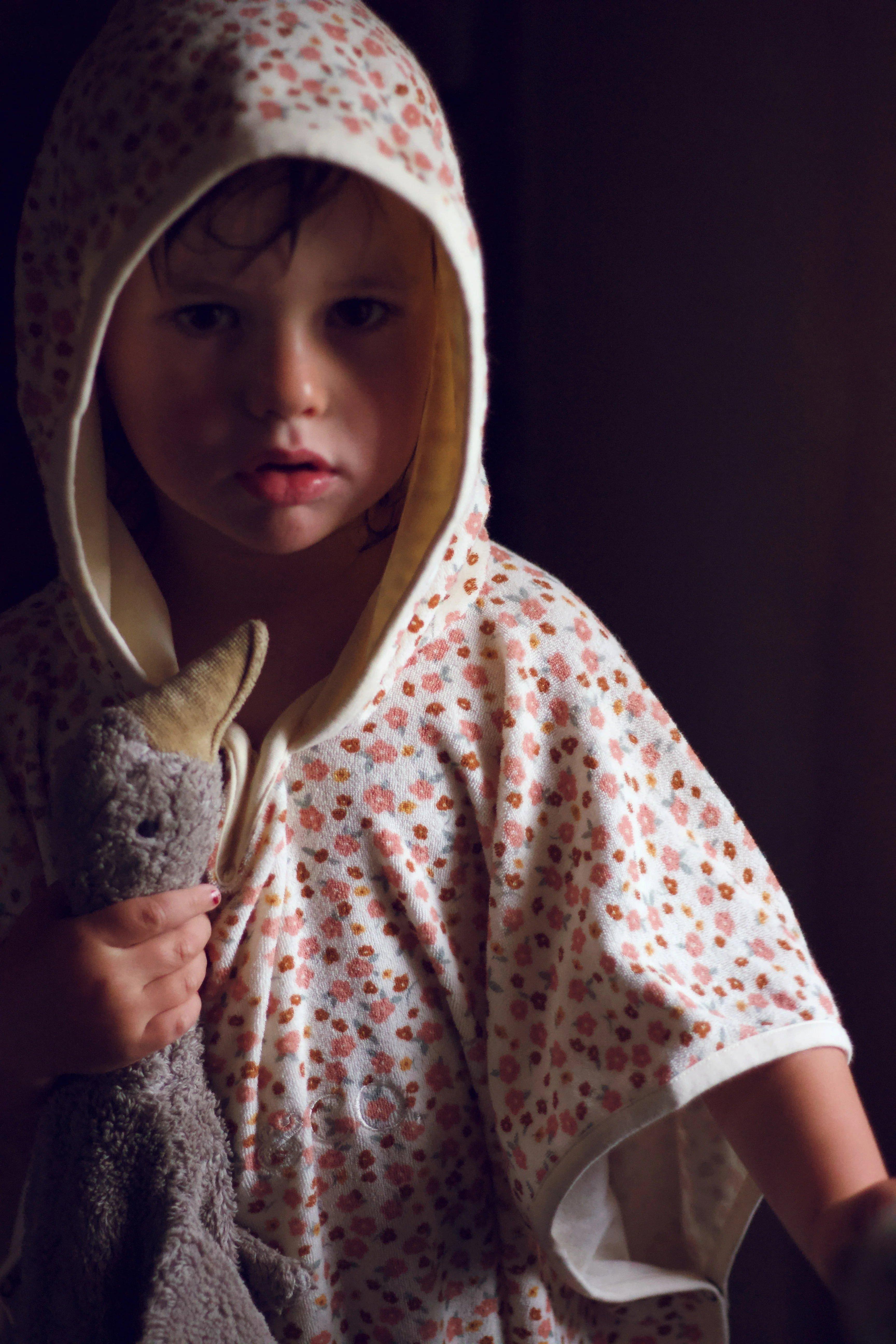 Bathing  Towel Poncho | Organic Cotton - Sunset Meadow image number 1