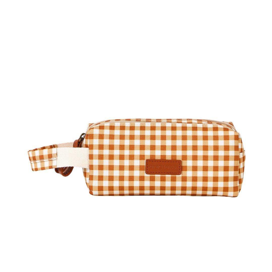 Two Compartment Pencil Case | Lille Cottage Club Sienna Gingham image number 0