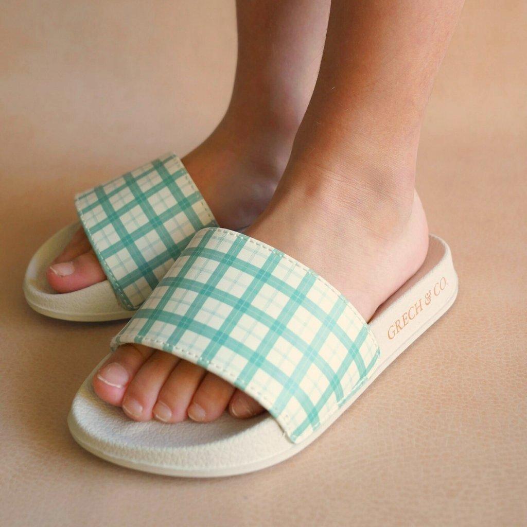 Slide Sandal - Fern Plaid image number 3
