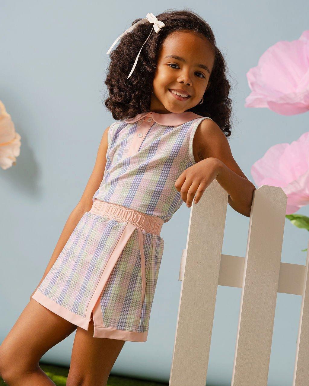 Retro Court Skort - Spring Gingham image number 2