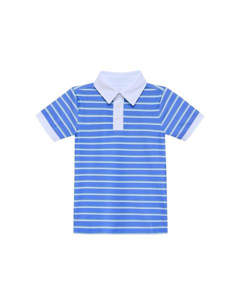 Polo Shirt - Sky Blue Baseline Stripe