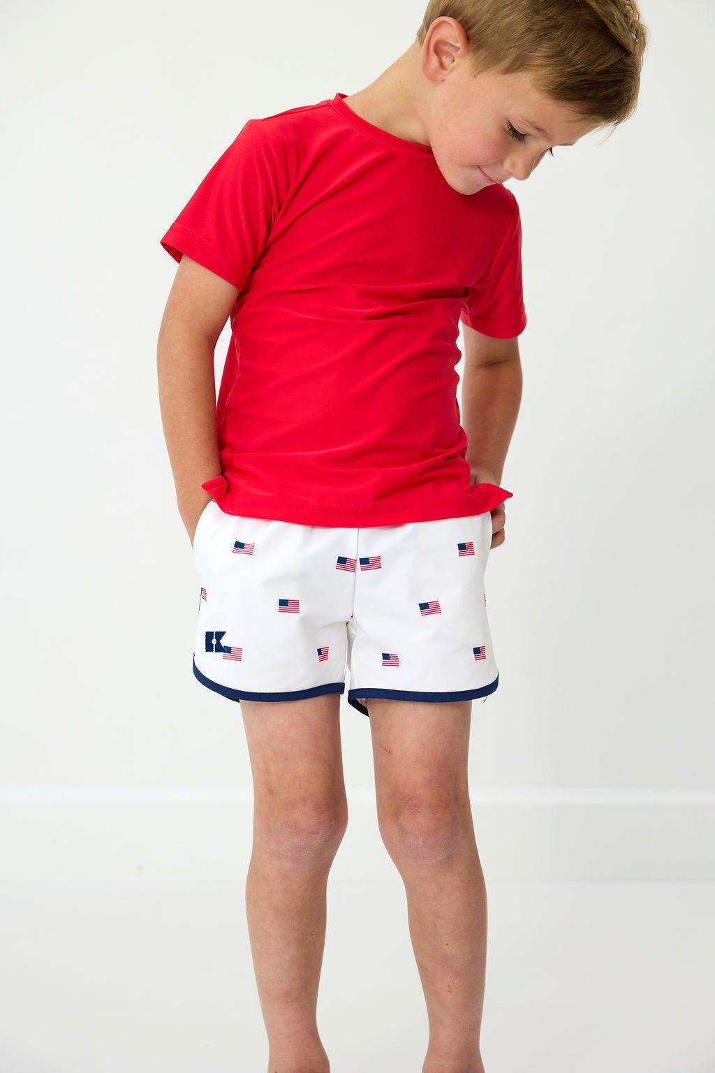 Boys Retro Super Short - Old Glory image number 1