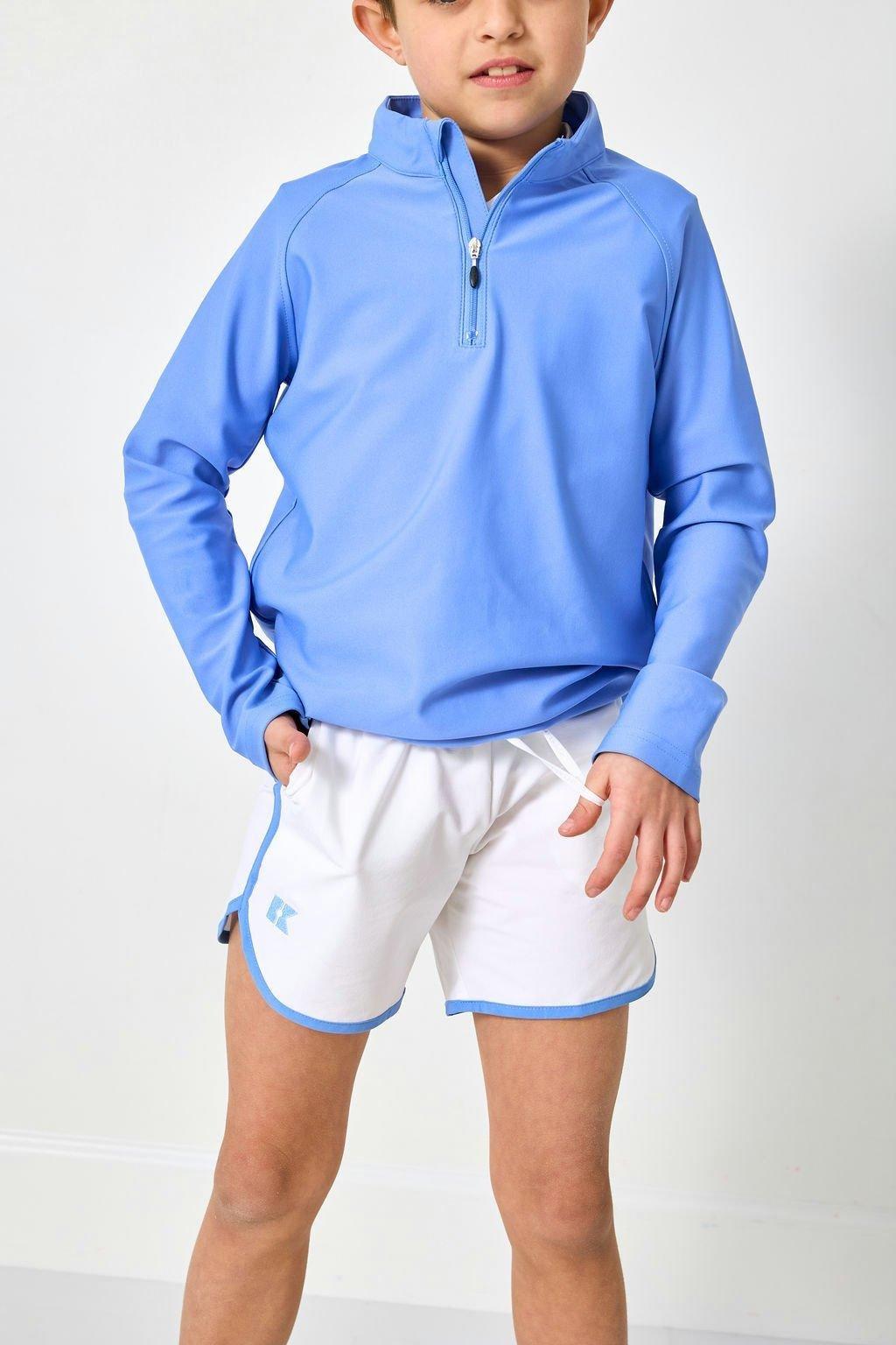 Boys Half Zip Pullover - Sky Blue image number 2
