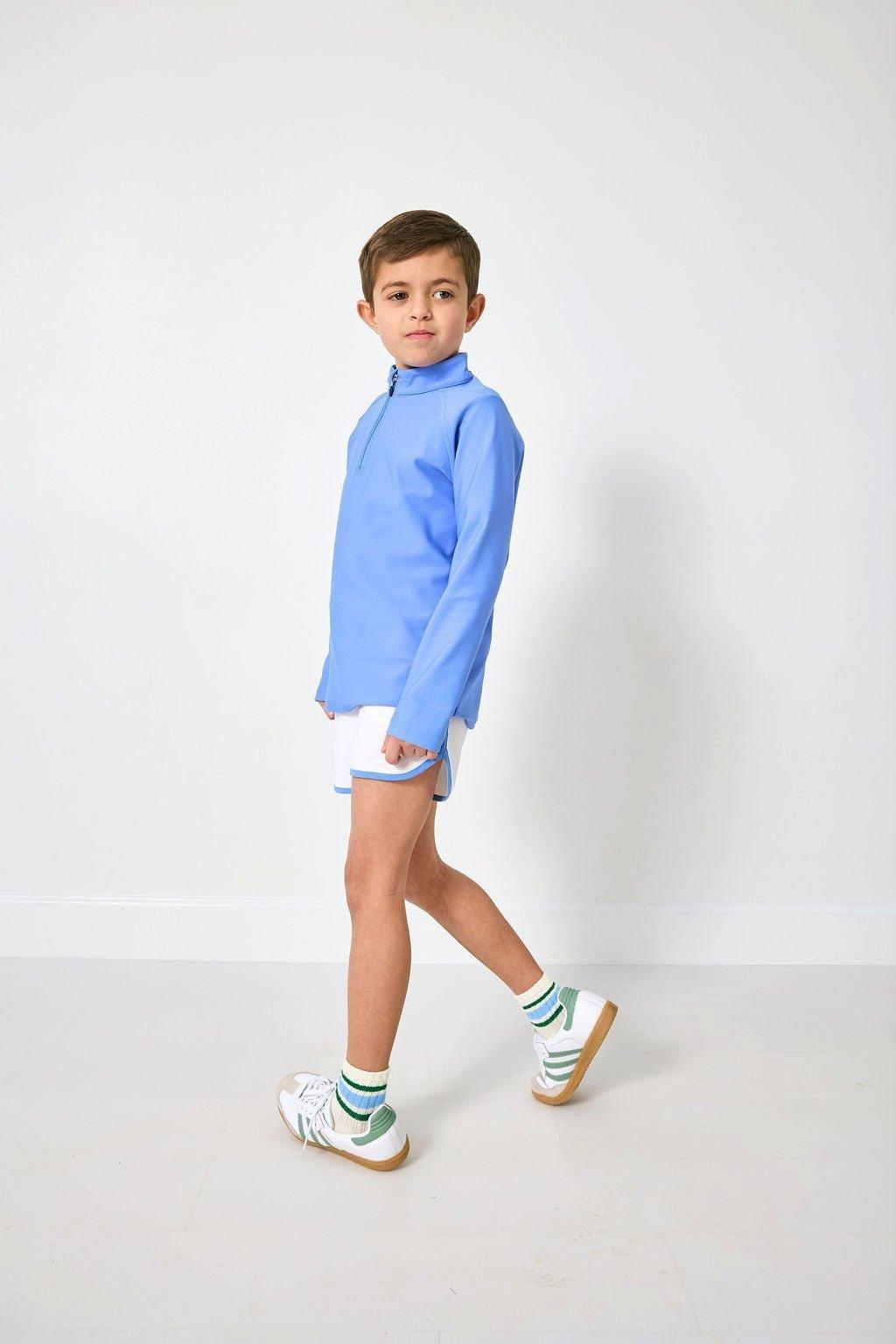 Boys Half Zip Pullover - Sky Blue image number 1