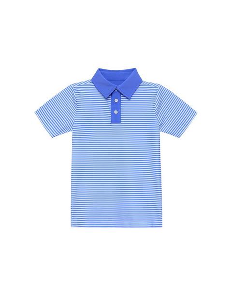 Polo Shirt - Sky Blue Thin Stripe