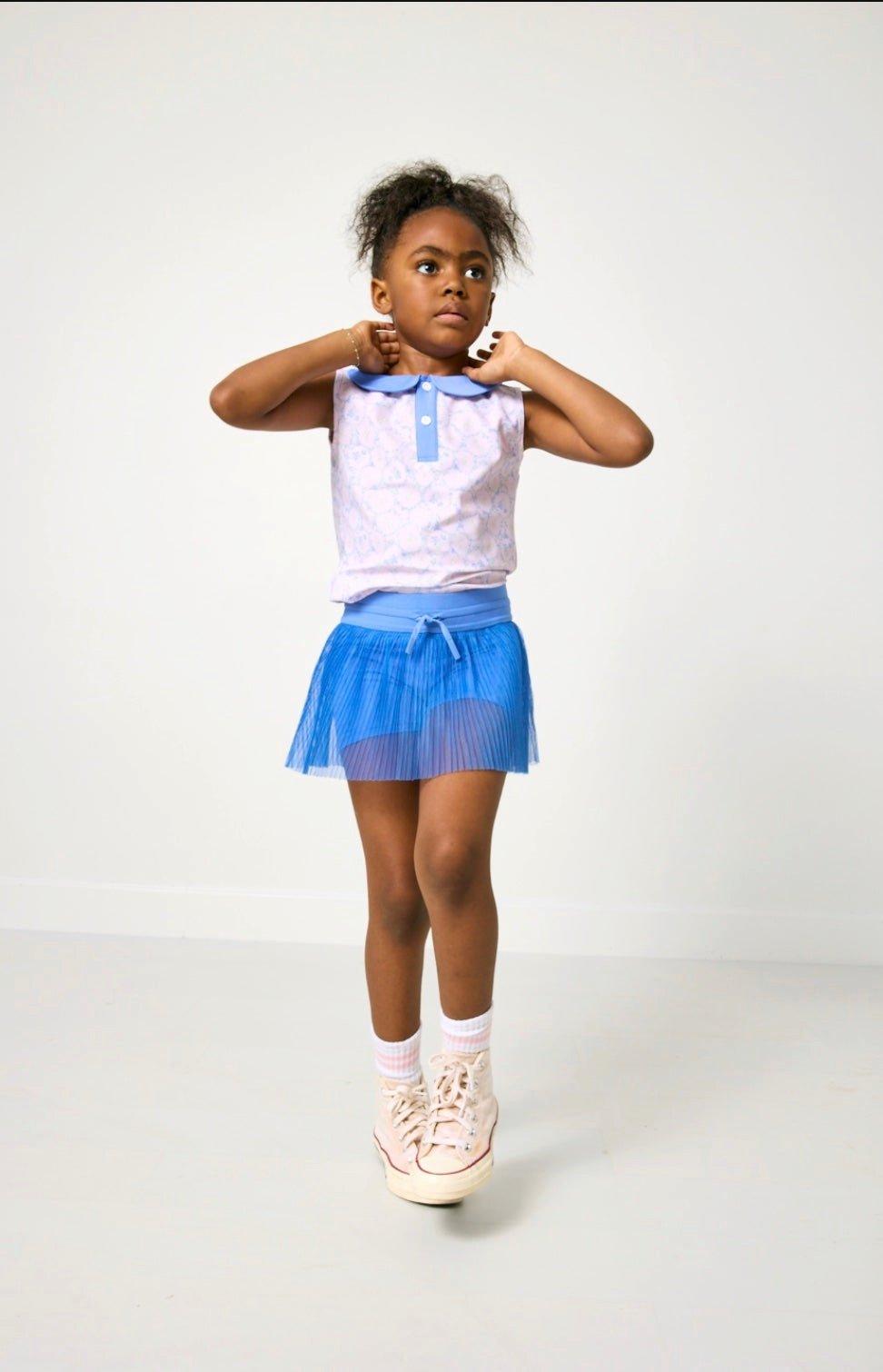 Pleated Skort - Sky Blue image number 1